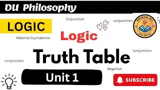 BA Philosophy | Truth table | Logic | Rules of inference | Conjunction | Disjunction | Negation