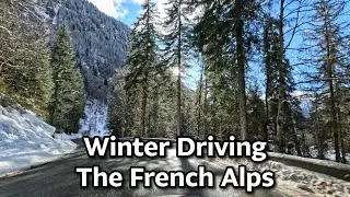 Snowy Drive in the French Alps | 4K Scenic Winter Road Trip