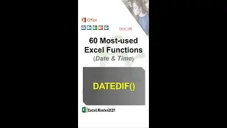 106 Excel Date & Time Function- Datedif #shorts #youtubeshorts