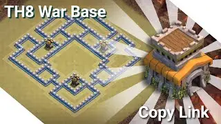 NEW Updated TH8 War Base Hybrid/Anti-Everything CWL in 2022 // Copy Link