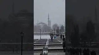 sultanahmet mosque and snow #istanbul #sultanahmet #mosque #snow