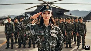 Beautiful Female Korean military officer #military #Stunning Female soldiers #army #ai #korea