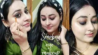 Tried Smokey eye makeup for the first time 😀 Beginners Smokey eye makeup|wedding guest makeup look |