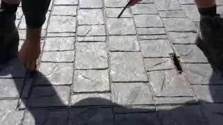 How to use a recessed manhole cover with a Pattern Imprinted Concrete / Stamped Concrete Driveway