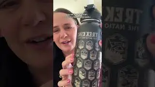 Hydrate in style with sticker-ready water bottle for hiking adventures #fok