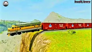 Trains vs Cliff Crashes Reverse #2 - BeamNG Drive