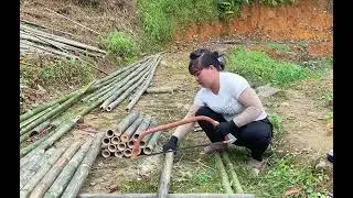 Building a Mud & Wood House in the Forest | Jungle Survival