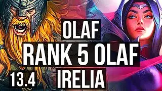OLAF vs IRELIA (TOP) | Rank 5 Olaf, 11/1/5, Dominating | EUW Challenger | 13.4