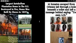 Spiritual Sign Of Rebellion And Jubilation! Nottoway Plantation Burned And Escaping Louisiana Prison
