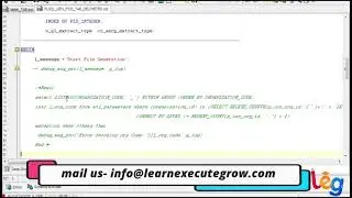 ORACLE PLSQL : GENERATE TAB Delimited text File in Oracle | Oracle tutorial | Oracle PLSQL Tutorial
