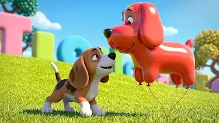 [Happy Town Friends] Animal Balloon Color Play | Dogs, Cats, Turtles & More!