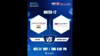 MATCH-12 || CVX IND vs MUNSHI DIGITAL || ECL || SKY CRICKET LIVE || SKY PRODUCTION