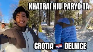 Croatia Ma Hiu Denger Paryo🇭🇷❄️☃️//Snow fall at Croatia 🇭🇷 #hyolmo_prince