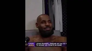@KingJames Joins Jordan as the Only 40-Year-Olds to Drop 40 PTS! 🤣🔥👑 #basketballhighlights  #nba