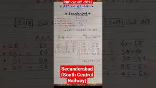 💥 Railway group d Secunderabad zone cut off 2022//RRC South Central Railway cut off #shorts #viral