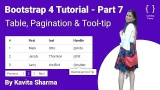 Table, Pagination & Tool-tip - Bootstrap 4 Tutorial in Hindi Part - 7