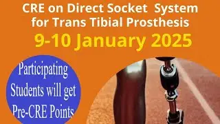 🦿Lecture by Mr sujit Kumar Nild Kolkata/Prosthetic orthotics CRE Direct socket systems!🦿Below knee