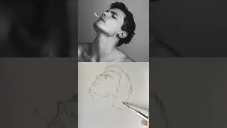 Practicing portrait using block in Method #freehand #viral #shorts