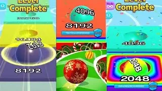Level Up Balls! vs Ball Run 2048 MAX LEVELS vs Ball Run Infinity all levels gameplay walkthrough