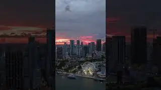 Miami sunset on fire 🔥 #Miami #sunset #hyperlapse