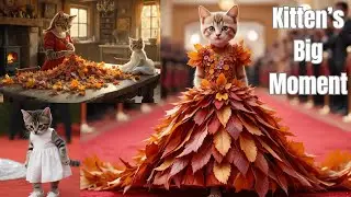 This Kitten&rsquo;s Dress Is Made Of Leaves And Love!🍁🌸 #shompyrompy