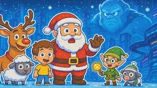 Santa Lost in the Future City | Santa Battles the Giant Ice Storm | Animated Movie for Kids