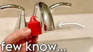 Rub a CANDLE on your FAUCET and WATCH what happens! (Genius)