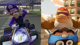 Making Waluigi and Funky Kong lose in Mario Kart 8 Deluxe