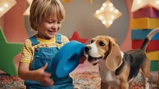 Learning Shapes with My Dog! 🔴 Red Triangle & 🔵 Blue Circle | Fun for Kids