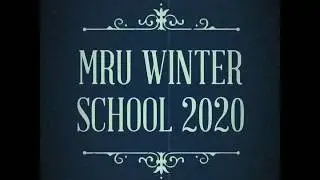 MRU Winter school 2020/01/09-11 First day