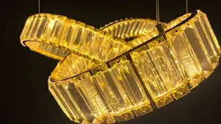 Gold color pedant lamp . Size 60 cm diameter. We could customize the size you need