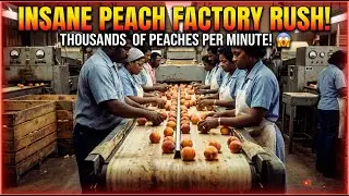 Inside the Factory From Harvest to Packaging &mdash; Peach Production 1980 Full Process