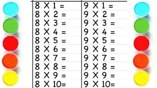 Table of 8 and 9 | Learn Multiplication Tables Easily | Math Tables for Kids 👶📚