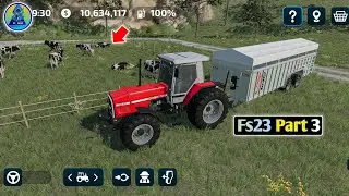 FS23 Part- 3 | Farming simulator 23 Gameplay Trailer is used to Transport animals #3 #2024