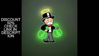 Monopoly Cash LED Neon Sign UV Neon Light Acrylic Art Custom LED Signs Bedroom Living Room Decor Wal
