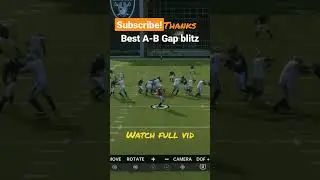 🔥Best A-B Gap blitz/ Overload 3 seam. #madden #shorts