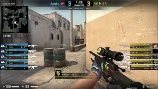 Pov FalleN (19/9) CS GO DEMO - DUST2 - 16 MIBR VS 8 APEKS (LOOT.BET S7 08/09/2020)