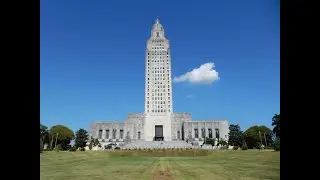 Baton Rouge, LA Driving To Downtown + State Capitol I-10 E To I-110 N - Dashcam Video