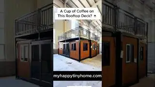 20ft Expandable Container Home with Rooftop Deck #shorts