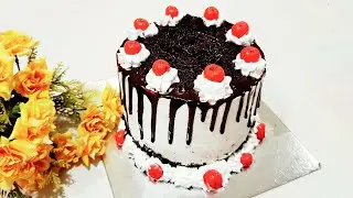 Home Made Black Forest Cake | Simple Easy Black Forest Cake Recipe