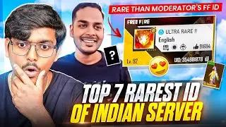 TOP 7 ₹ 10,00,000 RAREST ID COLLECTION IN FREE FIRE❤️&zwj;🔥 || FREE FIRE RAREST IDs || PAWAN MOD