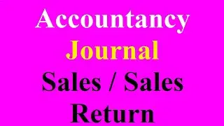 Journal entry for sales - Sales Return- Cash sales- Credit sales-Point of Sales