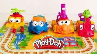 Playdoh Vehicles Playset Cars, Truck, Helicopter