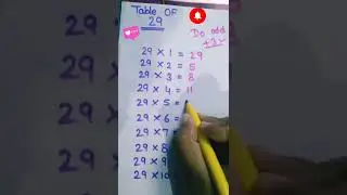 29 table trick  for everyone, Maths easy tips &tricks, how  to teach 29 table in easy way