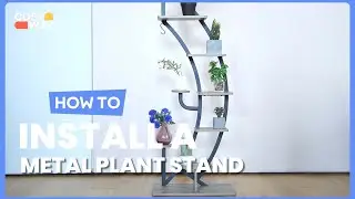 How to Install the 6-Tier 9 Potted Metal Plant Stand Holder Display Shelf | HZ10079 #costway #howto