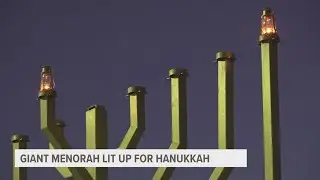 Chabad of Western Michigan kicks off Hanukkah with lighting of giant menorah