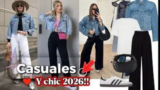 Simple Casual Denim Outfits with Sneakers - Women's Fashion 2026!!