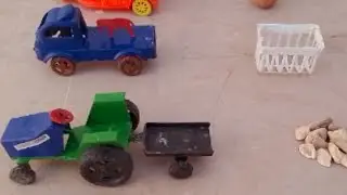 Toy Tractor Farming Work | Stone Loading Tractor Trolley