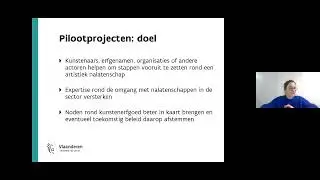 Webinar Pilootprojecten nalatenschappen kunstenerfgoed 2024