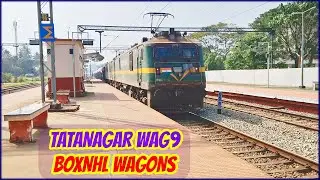 Fully loaded BOXNHL skipping Thiruvalla with twin Tatanagar WAG9